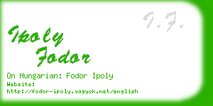 ipoly fodor business card